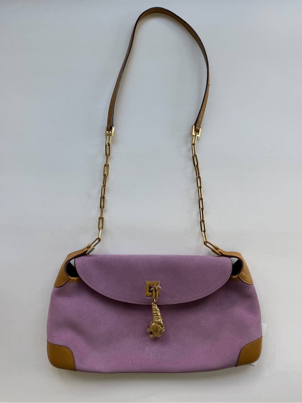 Authentic Gucci by Tom Ford Tiger Charm Lavender Shoulder Bag